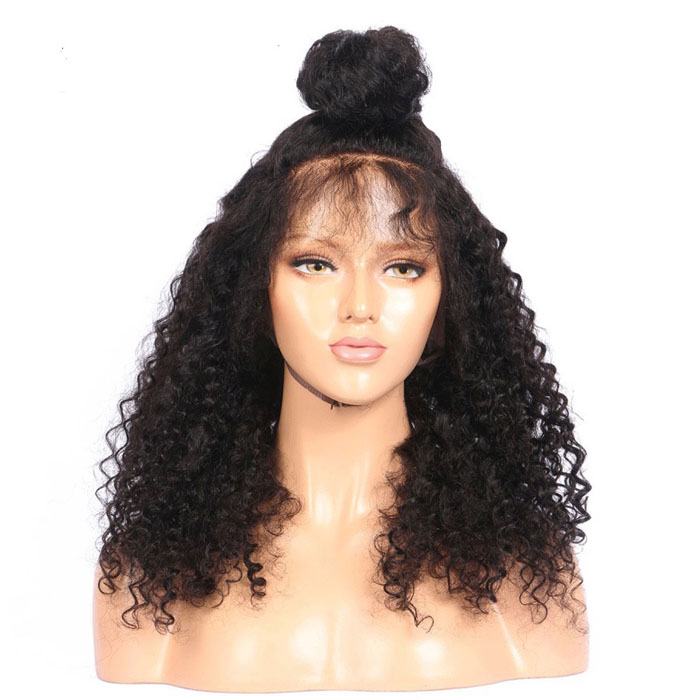 360 full lace wig human hair wigs for black women with baby hair Kinky curly human hair wigs HW0099